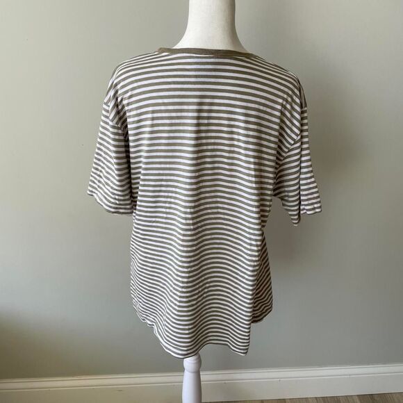 Disney Vintage Rainbow Embroidered Striped Tan & White Mickey Mouse Retro Indie - Picture 3 of 8